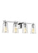 Generation Lighting Mercer 4-Light Vanity Chrome Finish With Clear Seeded Glass (VS24304CH)
