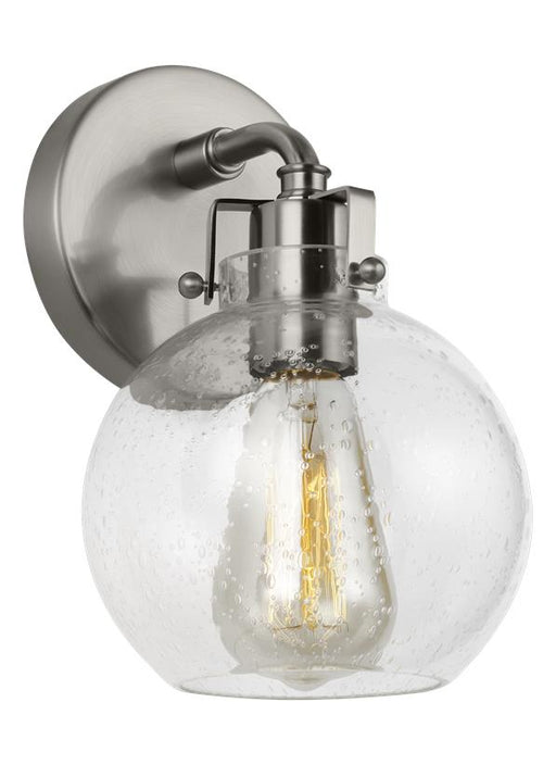 Generation Lighting Clara 1-Light Sconce Satin Nickel Finish With Clear Seeded Glass Shade (VS24401SN)