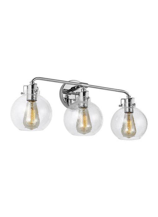 Generation Lighting Clara 3-Light Vanity Chrome Finish With Clear Seeded Glass Shades (VS24403CH)
