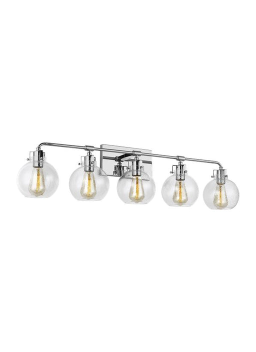 Generation Lighting Clara 5-Light Vanity Chrome Finish With Clear Seeded Glass Shades (VS24405CH)