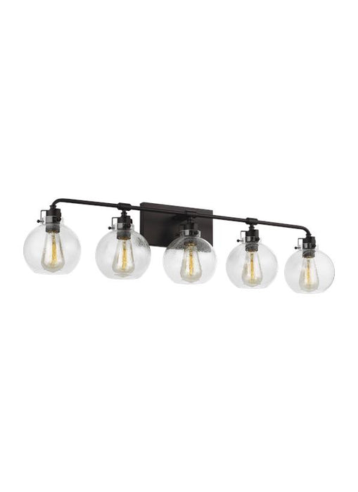 Generation Lighting Clara 5-Light Vanity Oil Rubbed Bronze Finish With Clear Seeded Glass Shades (VS24405ORB)
