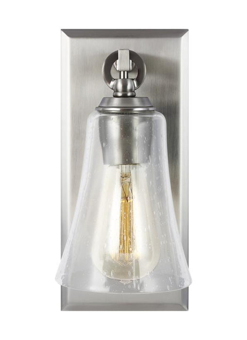 Generation Lighting Monterro 1-Light Sconce Satin Nickel Finish With Clear Seeded Glass (VS24701SN)