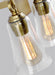 Generation Lighting Monterro 3-Light Vanity Burnished Brass Finish With Clear Seeded Glass Shades (VS24703BBS)
