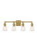 Generation Lighting Monterro 4-Light Vanity Burnished Brass Finish With Clear Seeded Glass (VS24704BBS)