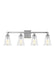 Generation Lighting Monterro 4-Light Vanity Chrome Finish With Clear Seeded Glass (VS24704CH)