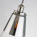 Generation Lighting Waveform Mini-Pendant Polished Nickel Finish With Silver Vacuum Plated Glass (P1372PN)