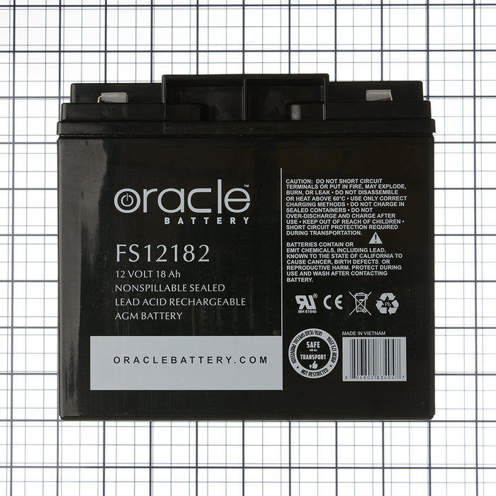 Oracle 12V 18 Amp Hour Sealed Lead Acid AGM F2 Terminal (FS12182)