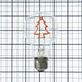 TCP A19 Shaped Filament Bulb - 0.3W 80 CRI 120V Dimmable E26 Base - Xmas Tree Red Base Down (FSA19XMTREERBD)