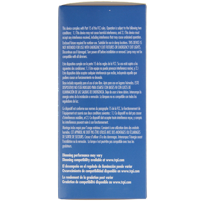 TCP LED Classic Filaments 8W ST19 Warm Dimming 15000 Hours 60W Equivalent 2700-1800K E26 Base 500Lm Frost Suitable For Damp Locations (FST19D60GL27)
