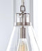 Generation Lighting Frontage Pendant Satin Nickel Finish With Clear Glass (P1370SN)