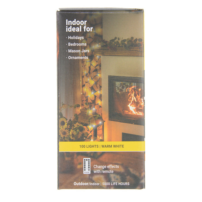 Feit Electric 30 Foot Silver Wire Warm White LED Fairy String Light With Remote (FY30-100/WW/SLV)