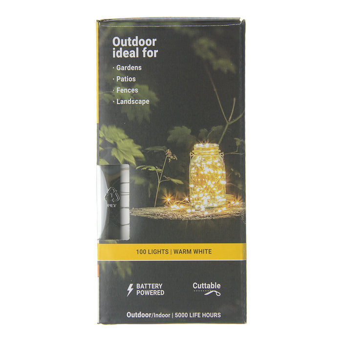 Feit Electric 30 Foot Silver Wire Warm White LED Fairy String Light With Remote (FY30-100/WW/SLV)