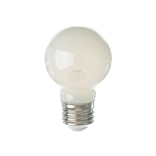 RAB Filament G16.5 3.8W 40W Equivalent 350Lm E26 90 CRI 2700K Dimmable Frosted (G16.5-3-E26-927-F-F)