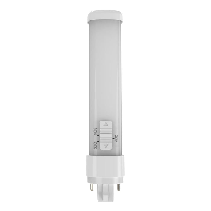 Maxlite 112215 9.5W 960Lm-1050Lm PL Double Type A Horizontal Dimmable G24Q Base 4-Pin 80 CRI CCT Selectable 3000K/3500K/4000K (9.5PLDH/DFD/G24Q8CS)