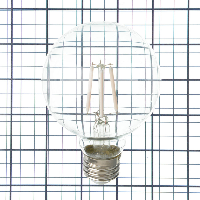 Feit Electric 5.5W [60W Equivalent] Soft White 2700K G25 Globe E26 Base Exposed White Filament LED Bulb 3-Pack (G2560927CAWFIL/3)