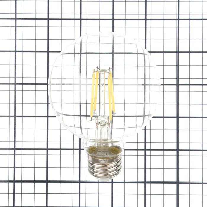 Feit Electric 5.5W [60W Equivalent] Daylight 5000K G25 E26 Base Dimmable Enhance Glass Filament Globe LED Bulb 3-Pack (G2560/950CA/FIL/3/RP)