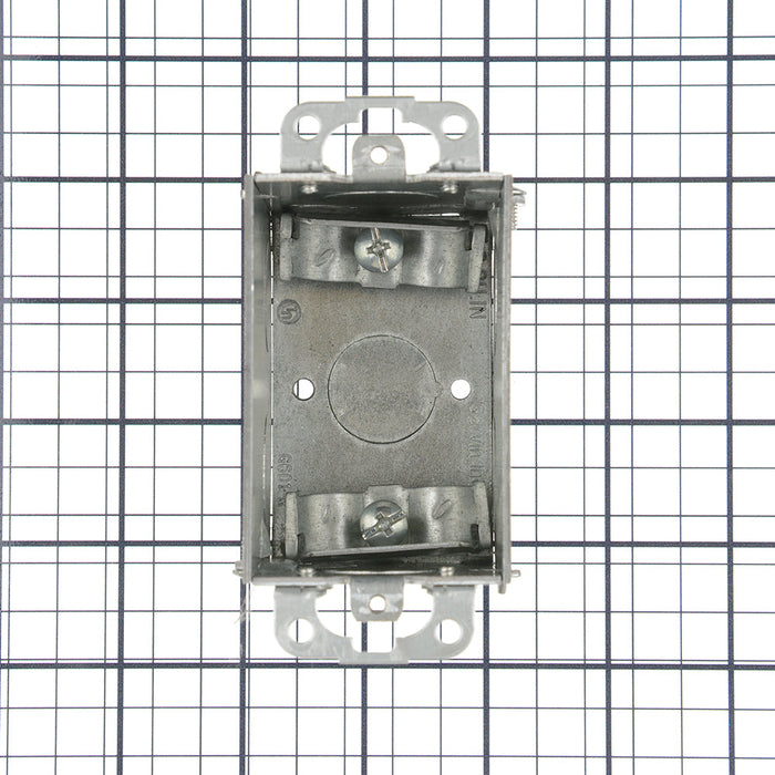 Southwire Garvin 2-1/2 Inch Deep Switch Box With Clamps For Non-Metallic Sheathed Cable And (6) 1/2 Inch Side Knockouts And (2) 1/2 Inch Bottom (G601-R)