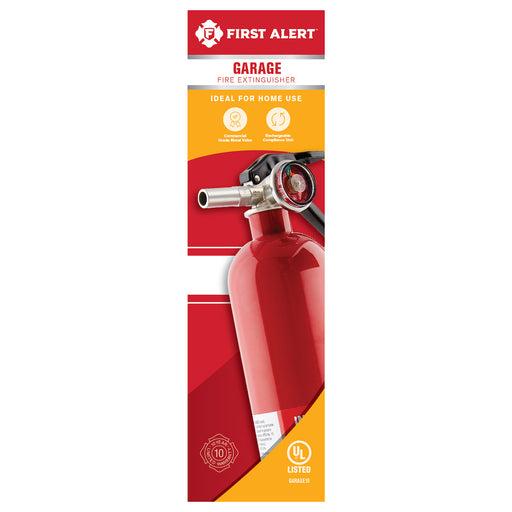 First Alert BRK Fire Extinguishers 10-B C Rechargeable Bracket-Coast Guard Approved Red (GARAGE10)