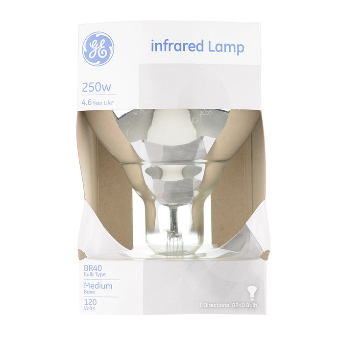 GE 250R40/1 6PK 120 Incandescent R40 Heat Lamp 250W 2200Lm 120V (37770)