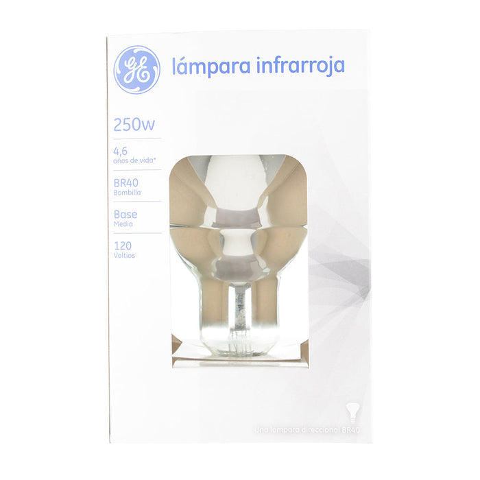 GE 250R40/1 6PK 120 Incandescent R40 Heat Lamp 250W 2200Lm 120V (37770)