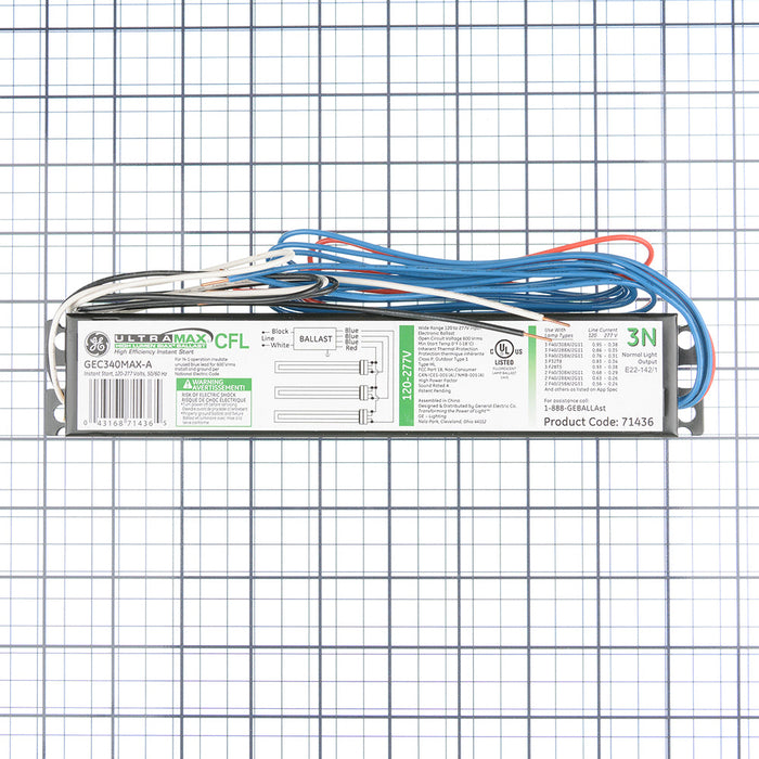 GE GEC340MAX-A Compact Fluorescent Normal Multivolt Instant Start (71436)