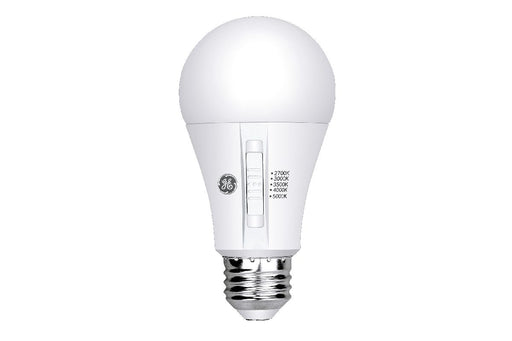GE LED6DA19/9SC/E 6W SpectraChoice LED CCT Selectable A19 2700K/3000K/3500K/4000K/5000K 120V 480Lm 90 CRI Dimmable E26 Base (93313531)