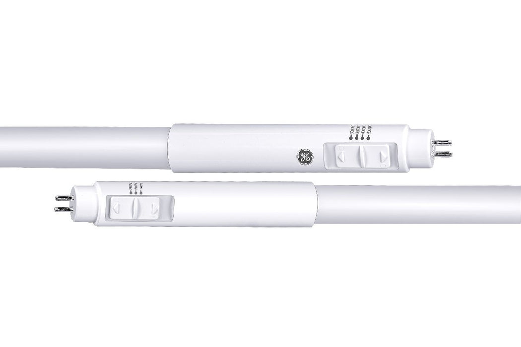 GE LEDLCBDT5/G4/8SC/120-347 4 Foot LED T5 Glass Tube G5 Base Wattage/CCT Selectable 14W/20W/25W 3000K/3500K/4000K/5000K 80 CRI Ballast Bypass Double Ended Type B (93319129)