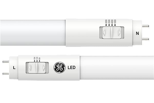 GE LEDLCBDT8/G/8SC/METRIC 46 Inch LED Glass Tube G13 Base Wattage/CCT Selectable 10W/13W/16W 3000K/3500K/4000K/5000K 120-347V 80 CRI Metric Ballast Bypass Double Ended Type B (93319902)