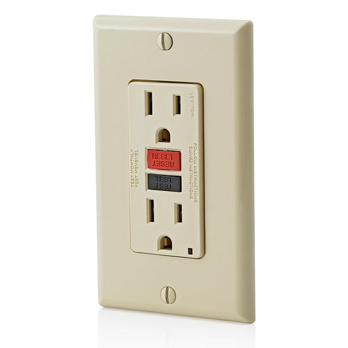 Leviton 15A SmartlockPro GFCI Receptacle/Outlet Ivory (GFNT1-RI)