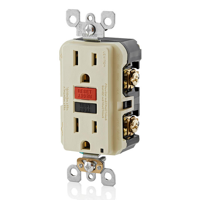 Leviton 15A SmartlockPro GFCI Receptacle/Outlet Ivory (GFNT1-RI)