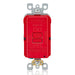 Leviton Red Self-Test GFCI Blank Face Slim Lite Receptacle/Outlet 20A 125V (GFRBF-R)