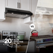 Broan-NuTone Glacier 1 Series 30 Inch Under Cabinet Range Hood 350 CFM LED Black (GLA1303BL)