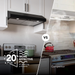 Broan-NuTone Glacier 1 Max 350 CFM 42 Inch Undercabinet Range Hood Black (GLA1423BL)