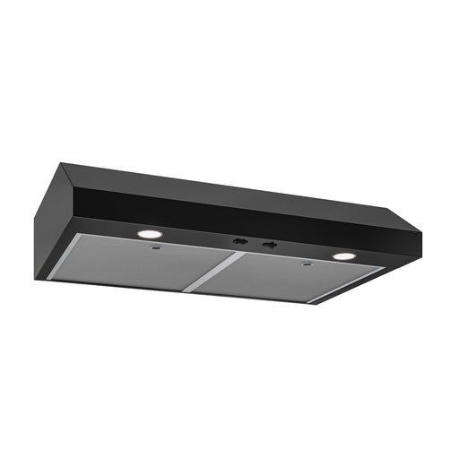 Broan-NuTone Glacier 36 Inch Range Hood 350 MAX Blower CFM 1.5 Sones Black (GLA1363BL)