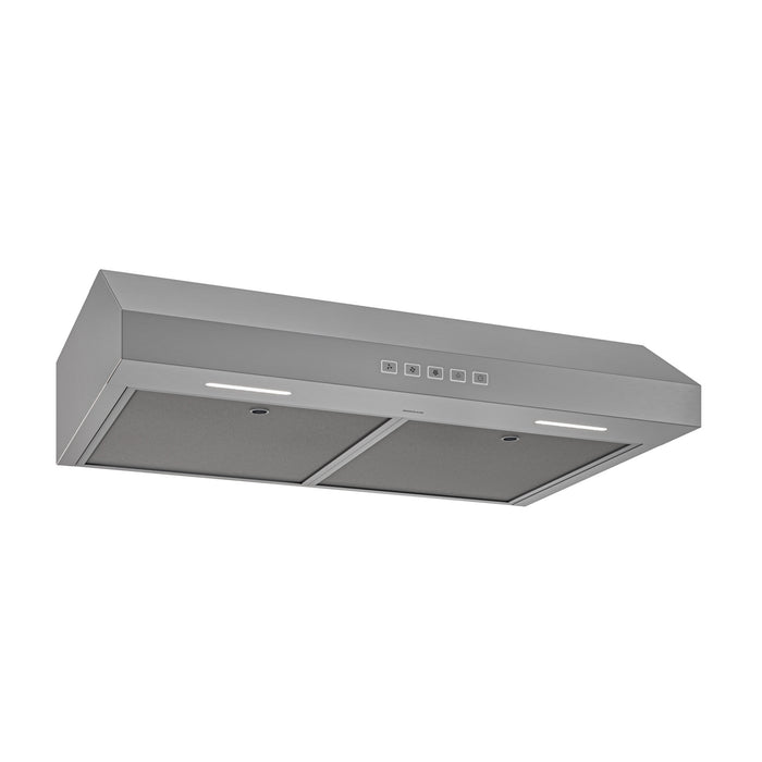 Broan-NuTone Glacier 36 Inch Range Hood 350 MAX Blower CFM 1.5 Sones Stainless Steel (GLA2363SS)