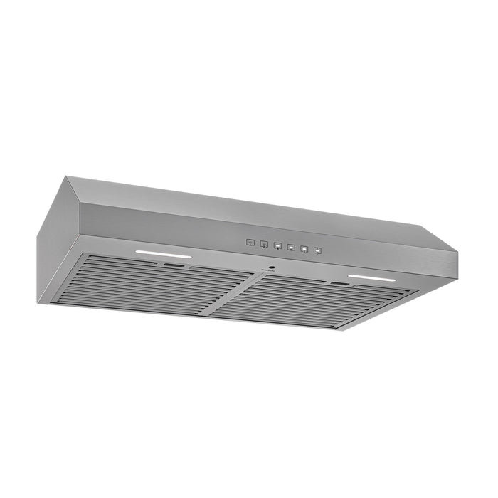 Broan-NuTone Glacier 30 Inch Range Hood 490 MAX Blower CFM 1.1 Sones Stainless Steel (GLA3304SS)