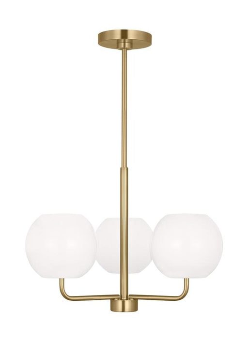 Generation Lighting Rory 3-Light Chandelier In Satin Bronze With Opal Glass Shades (GLC1043SB)