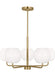 Generation Lighting Rory 5-Light Chandelier In Satin Bronze With Opal Glass Shades (GLC1055SB)