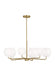 Generation Lighting Rory 6-Light Chandelier In Satin Bronze With Opal Glass Shades (GLC1066SB)