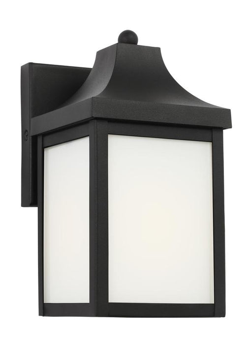 Generation Lighting Saybrook 1-Light Outdoor Wall Lantern In Polished Nickel Silver With Clear Glass Shades And Smooth White Glass Shades (GLO1001TXB)