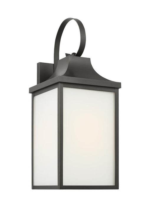 Generation Lighting Saybrook 1-Light Outdoor Wall Lantern In Satin Bronze With Clear Glass Shades And Smooth White Glass Shades (GLO1021ANBZ)