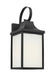 Generation Lighting Saybrook 1-Light Outdoor Wall Lantern In Brushed Steel Silver With Clear Glass Shades And Smooth White Glass Shades (GLO1021TXB)