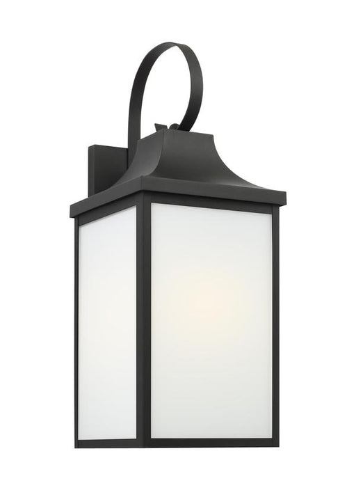 Generation Lighting Saybrook 1-Light Outdoor Wall Lantern In Satin Bronze With Clear Glass Shades And Smooth White Glass Shades (GLO1031TXB)