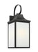 Generation Lighting Saybrook 1-Light Outdoor Wall Lantern In Satin Bronze With Clear Glass Shades And Smooth White Glass Shades (GLO1031TXB)