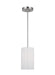 Generation Lighting Rhett 1-Light Ceiling Pendant In Brushed Steel With Glass Shade (GLP1001BS)