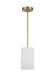 Generation Lighting Rhett 1-Light Ceiling Pendant In Satin Bronze With Glass Shade (GLP1001SB)