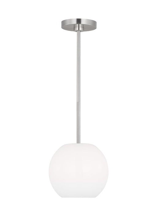 Generation Lighting Rory 1-Light Ceiling Pendant In Brushed Steel With Glass Shade (GLP1011BS)