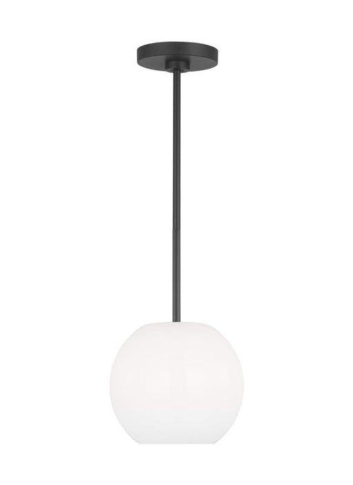 Generation Lighting Rory 1-Light Ceiling Pendant In Midnight Black With Glass Shade (GLP1011MBK)