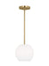 Generation Lighting Rory 1-Light Ceiling Pendant In Satin Bronze With Glass Shade (GLP1011SB)