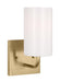 Generation Lighting Rhett 1-Light Bath Vanity Wall Sconce In Satin Bronze With Glass Shade (GLV1001SB)